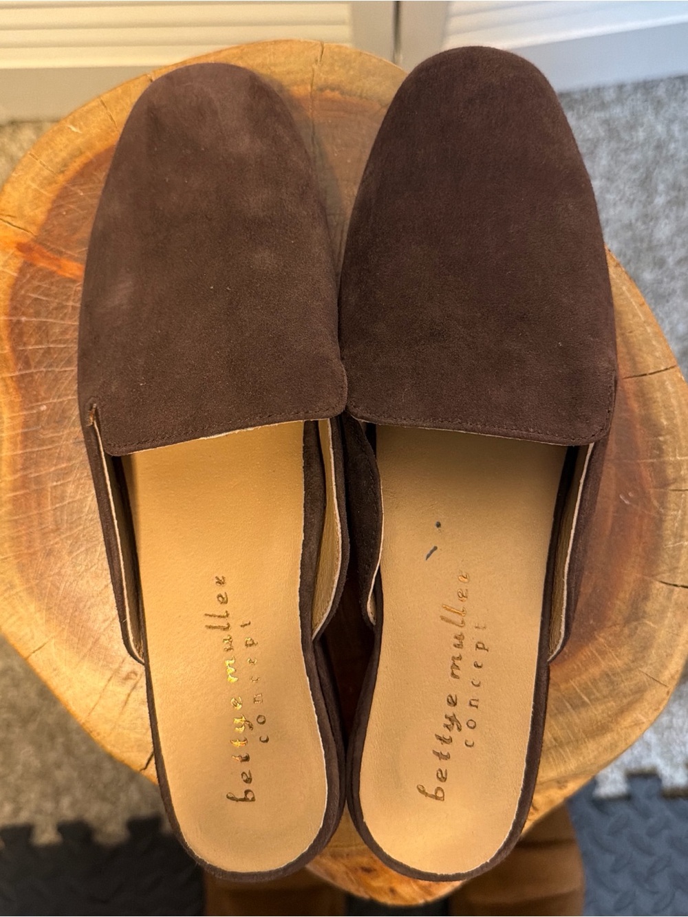 Brown Suede Slip-On Loafers - Picture 2 of 5